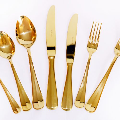 Gold cutlery for hire