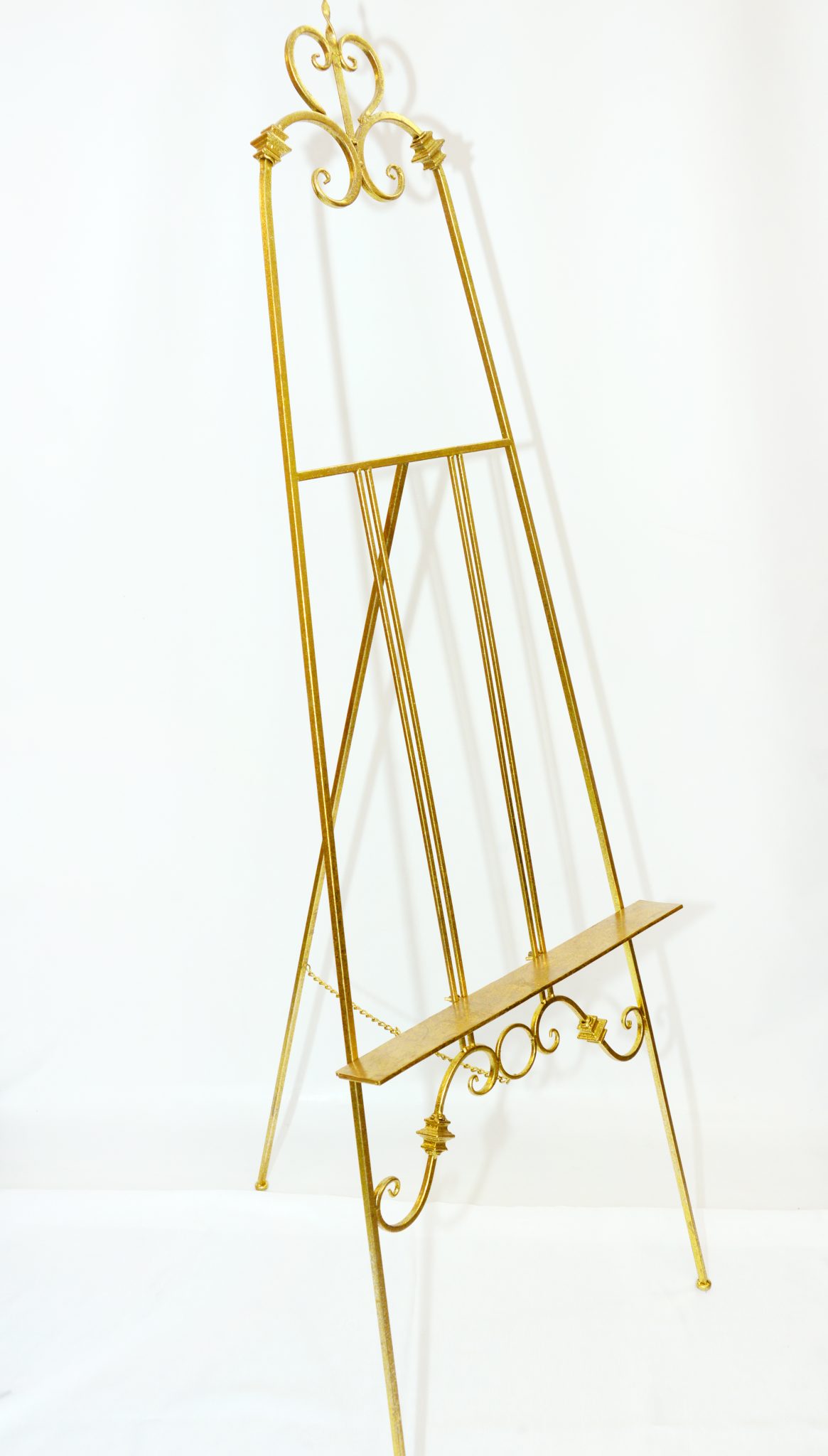 Antique Gold Metal Easel 165cm FOR HIRE ONLY London please Contact