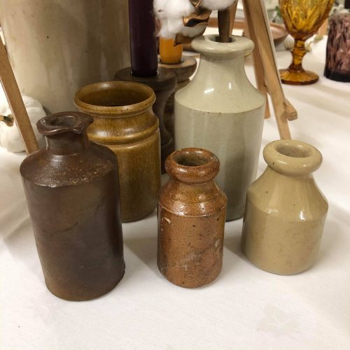 vintage-stoneware-jars-bottles