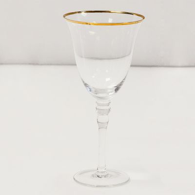 gold rim wine glass
