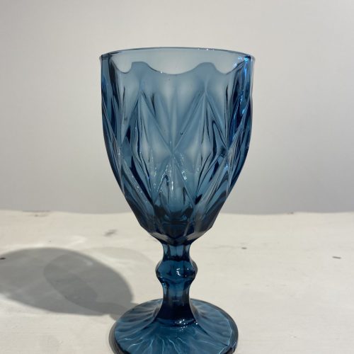 blue wine goblet